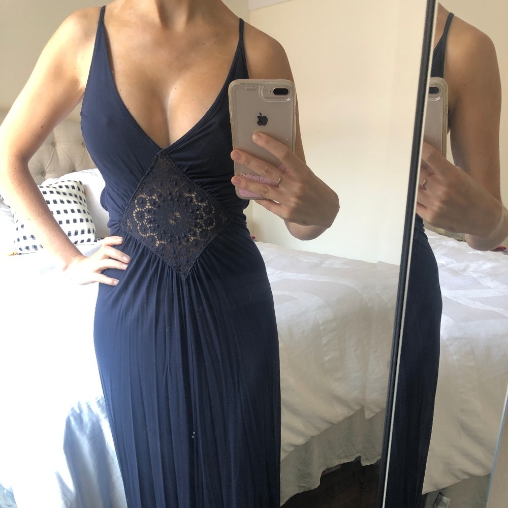 Michelle Jonas Navy Maxi Dress